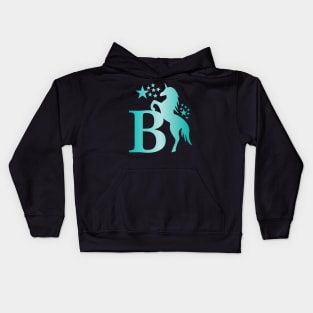 B Unicorn Star Monogram T-Shirt Kids Hoodie